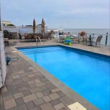Cambridge Paver stones renovation in a backyard in Merrick Long Island 2