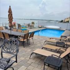 Cambridge Paver stones renovation in a backyard in Merrick Long Island 5